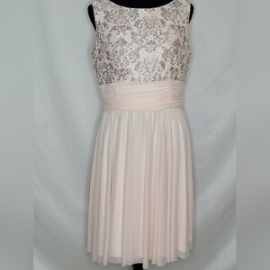JH Evenings Pink Formal Midi Dress - Size 12
